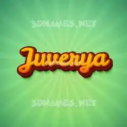 juverya in Green Rays style - 3D name wallpaper
