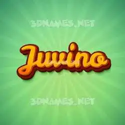 juvino in Green Rays style - 3D name wallpaper