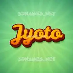 jyoto in Green Rays style - 3D name wallpaper
