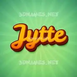 jytte in Green Rays style - 3D name wallpaper