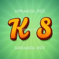 k s in Green Rays style - 3D name wallpaper