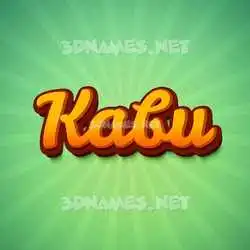 kabu in Green Rays style - 3D name wallpaper