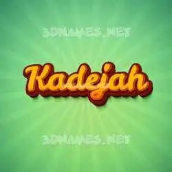 kadejah in Green Rays style - 3D name wallpaper
