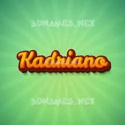 kadriano in Green Rays style - 3D name wallpaper