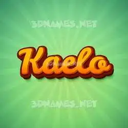 kaelo in Green Rays style - 3D name wallpaper