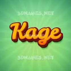 kage in Green Rays style - 3D name wallpaper