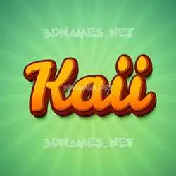kaii in Green Rays style - 3D name wallpaper