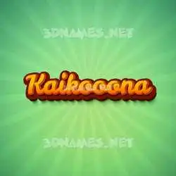 kaikooona in Green Rays style - 3D name wallpaper