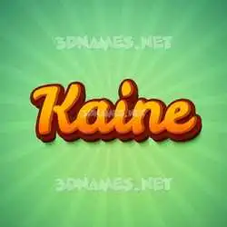 kaine in Green Rays style - 3D name wallpaper