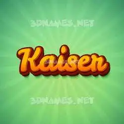 kaiser in Green Rays style - 3D name wallpaper