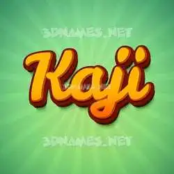 kaji in Green Rays style - 3D name wallpaper