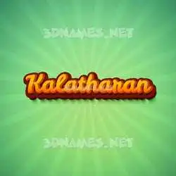 kalatharan in Green Rays style - 3D name wallpaper