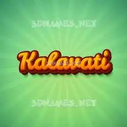 kalavati in Green Rays style - 3D name wallpaper
