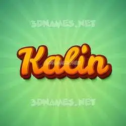 kalin in Green Rays style - 3D name wallpaper