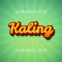 kaling in Green Rays style - 3D name wallpaper