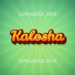 kalosha in Green Rays style - 3D name wallpaper