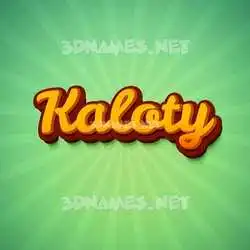 kaloty in Green Rays style - 3D name wallpaper