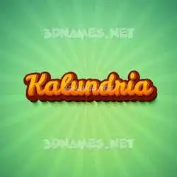 kalundria in Green Rays style - 3D name wallpaper