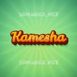 kamesha in Green Rays style - 3D name wallpaper