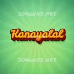 kanayalal in Green Rays style - 3D name wallpaper