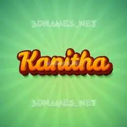 kanitha in Green Rays style - 3D name wallpaper
