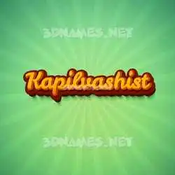 kapilvashist in Green Rays style - 3D name wallpaper