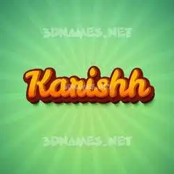 karishh in Green Rays style - 3D name wallpaper