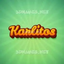 karlitos in Green Rays style - 3D name wallpaper