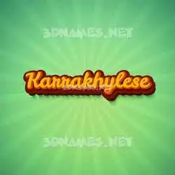karrakhylese in Green Rays style - 3D name wallpaper