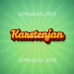 karstenjan in Green Rays style - 3D name wallpaper