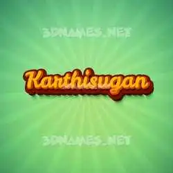 karthisugan in Green Rays style - 3D name wallpaper