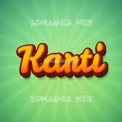 karti in Green Rays style - 3D name wallpaper