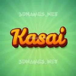 kasai in Green Rays style - 3D name wallpaper