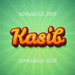 kasib in Green Rays style - 3D name wallpaper