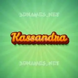 kassandra in Green Rays style - 3D name wallpaper