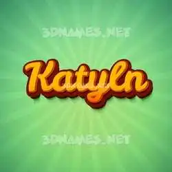 katyln in Green Rays style - 3D name wallpaper