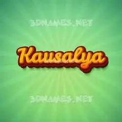 kausalya in Green Rays style - 3D name wallpaper