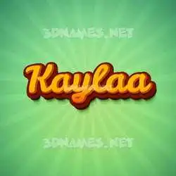 kaylaa in Green Rays style - 3D name wallpaper