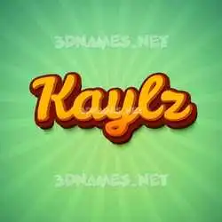 kaylz in Green Rays style - 3D name wallpaper