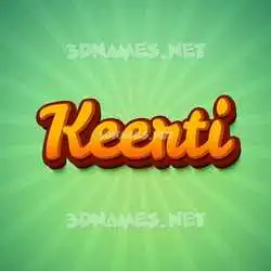 keerti in Green Rays style - 3D name wallpaper
