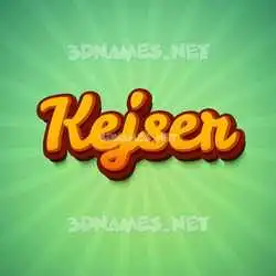 kejser in Green Rays style - 3D name wallpaper