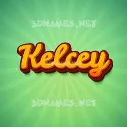kelcey in Green Rays style - 3D name wallpaper