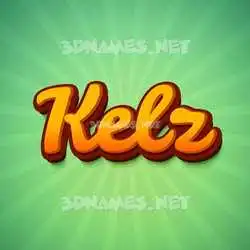 kelz in Green Rays style - 3D name wallpaper