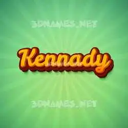 kennady in Green Rays style - 3D name wallpaper
