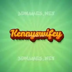 kennyswifey in Green Rays style - 3D name wallpaper