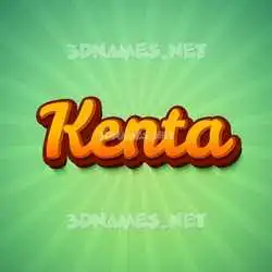 kenta in Green Rays style - 3D name wallpaper