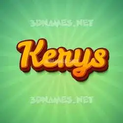 kerys in Green Rays style - 3D name wallpaper