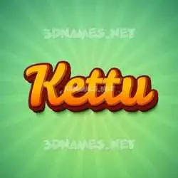 kettu in Green Rays style - 3D name wallpaper