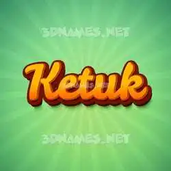 ketuk in Green Rays style - 3D name wallpaper