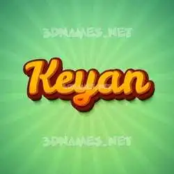 keyan in Green Rays style - 3D name wallpaper